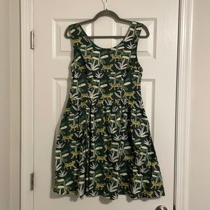Modcloth tiger and flora print dress